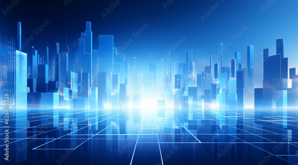 Bright Blue Business Background Bright Blue Business Background
