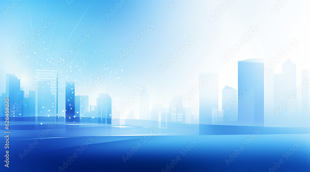 Fototapeta premium Bright Blue Business Background