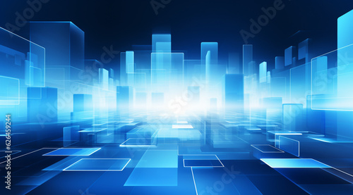 Bright Blue Business Background