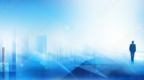 Bright Blue Business Background