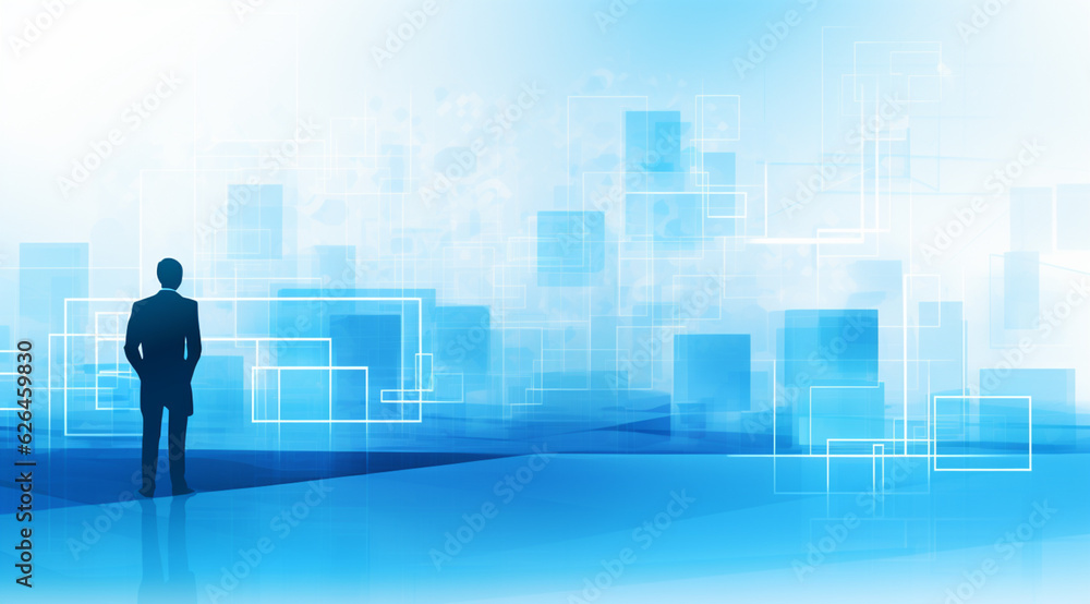 Obraz premium Bright Blue Business Background