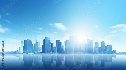 Bright Blue Business Background © MUS_GRAPHIC