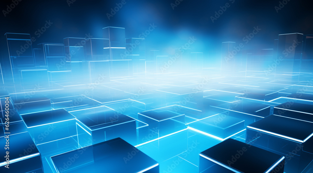 Obraz premium Bright Blue Business Background