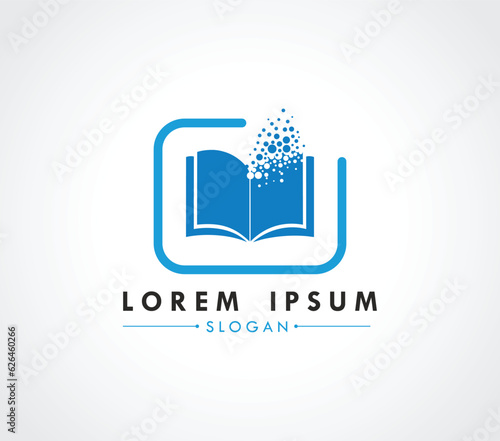 Learning logo design dispersing concept. Vector Illustrator