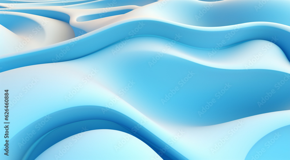 Fototapeta premium 3D Abstract Light Blue Background