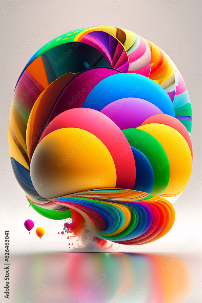 colorful mixed rainbow powder explosion on White Background colorful mixed rainbow powder explosion on White Background