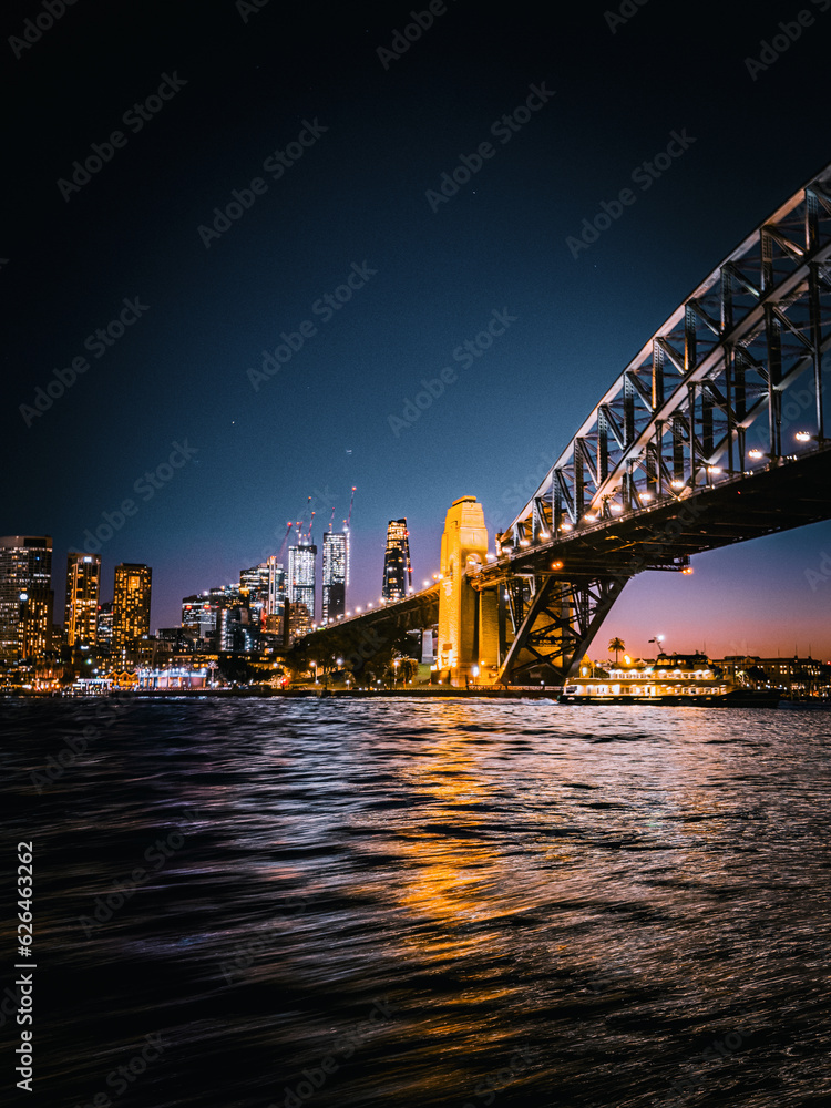 Naklejka premium Sydney by night, NSW, Australia