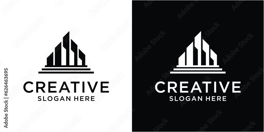 Skyscraper building logo design inspiration Skyscraper building logo design inspiration