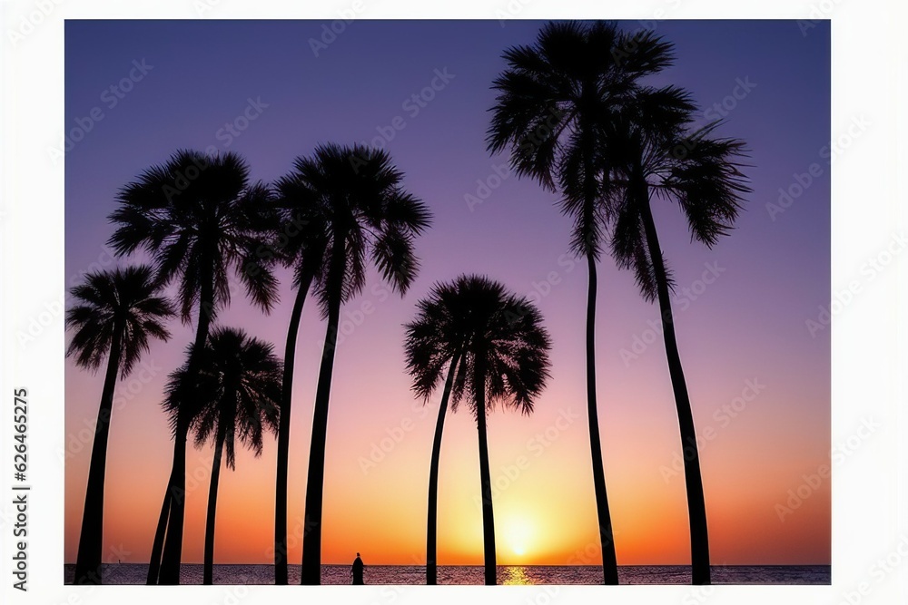 Obraz premium sunset on the beach