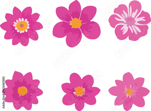 Floral vector elements design flower Ai generate.