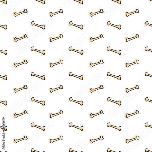 Festive pattern with yellow skeleton bones