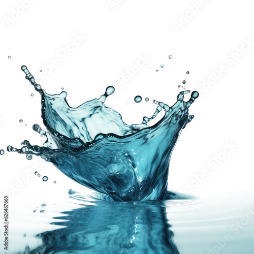 blue watercolor splash isolated on white
