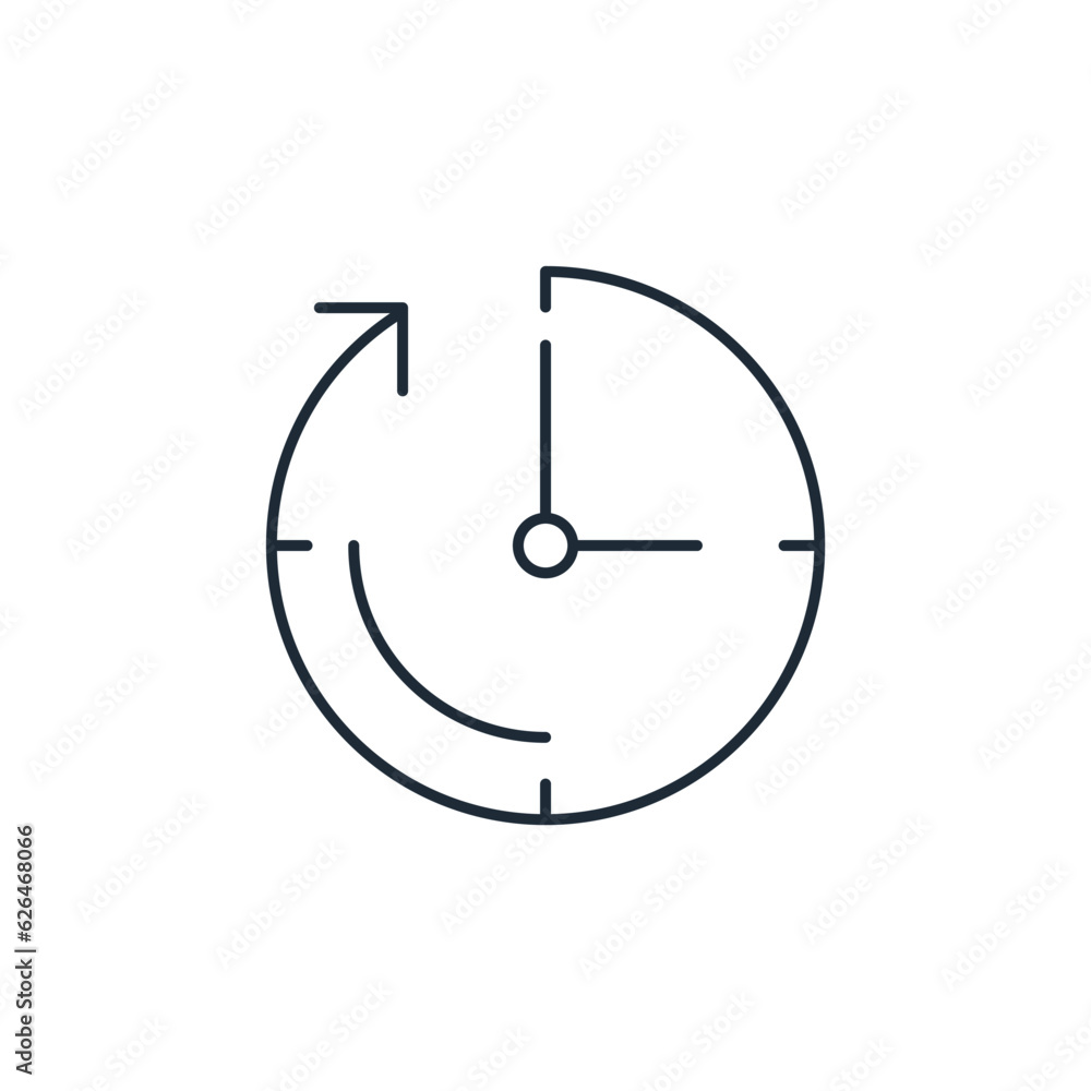 Clock face with timeline span. Long lasting effect. Exposure time ...