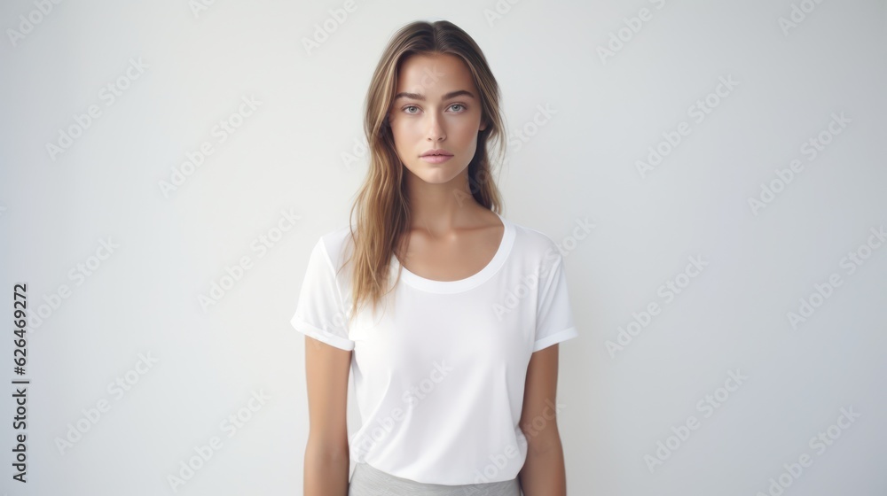 Beauty portrait of young woman in studio. Generative Ai. Beauty portrait of young woman in studio. Generative Ai.