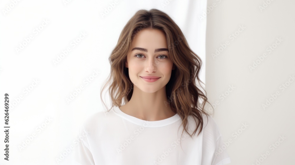 Beauty portrait of young woman in studio. Generative Ai. Beauty portrait of young woman in studio. Generative Ai.