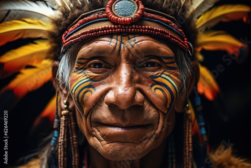 A member of any indigenous people of North, Central, and South America, especially the indigenous people that make up the Americas today. © sirisakboakaew