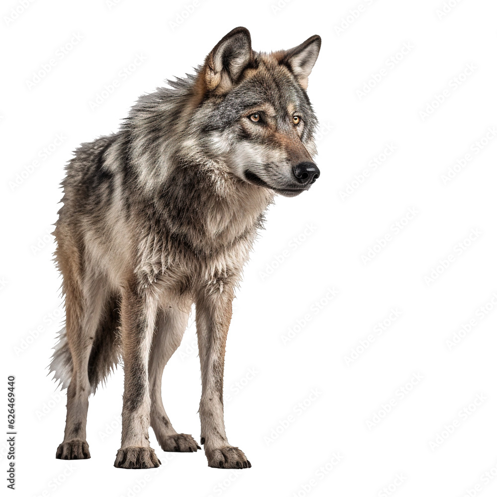 Obraz premium wolf on isolated.