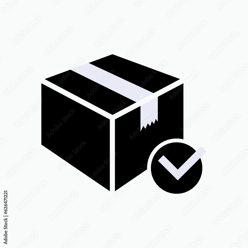 Package Sent. Accepted Symbol. Verified Goods Icon. Package Sent. Accepted Symbol. Verified Goods Icon.