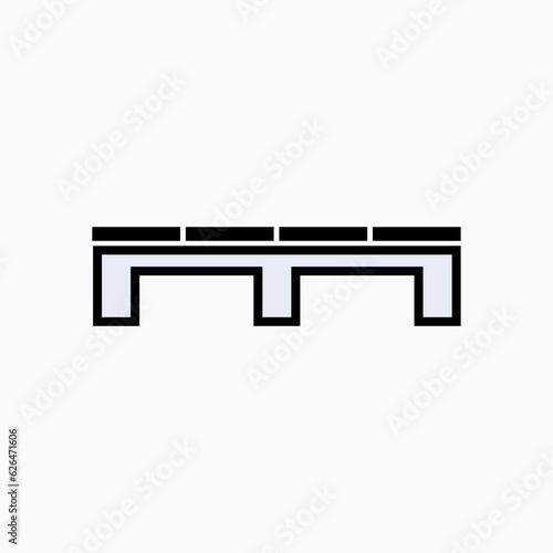 Pallet Icon. Warehouse, Package Element Symbol - Vector