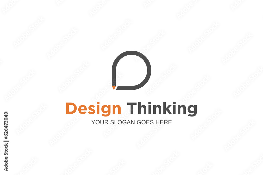 Thinking pencil design icon symbol study learning Thinking pencil design icon symbol study learning