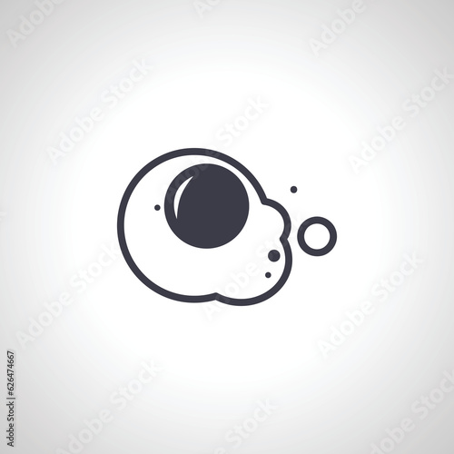 fried egg icon. omelet icon.