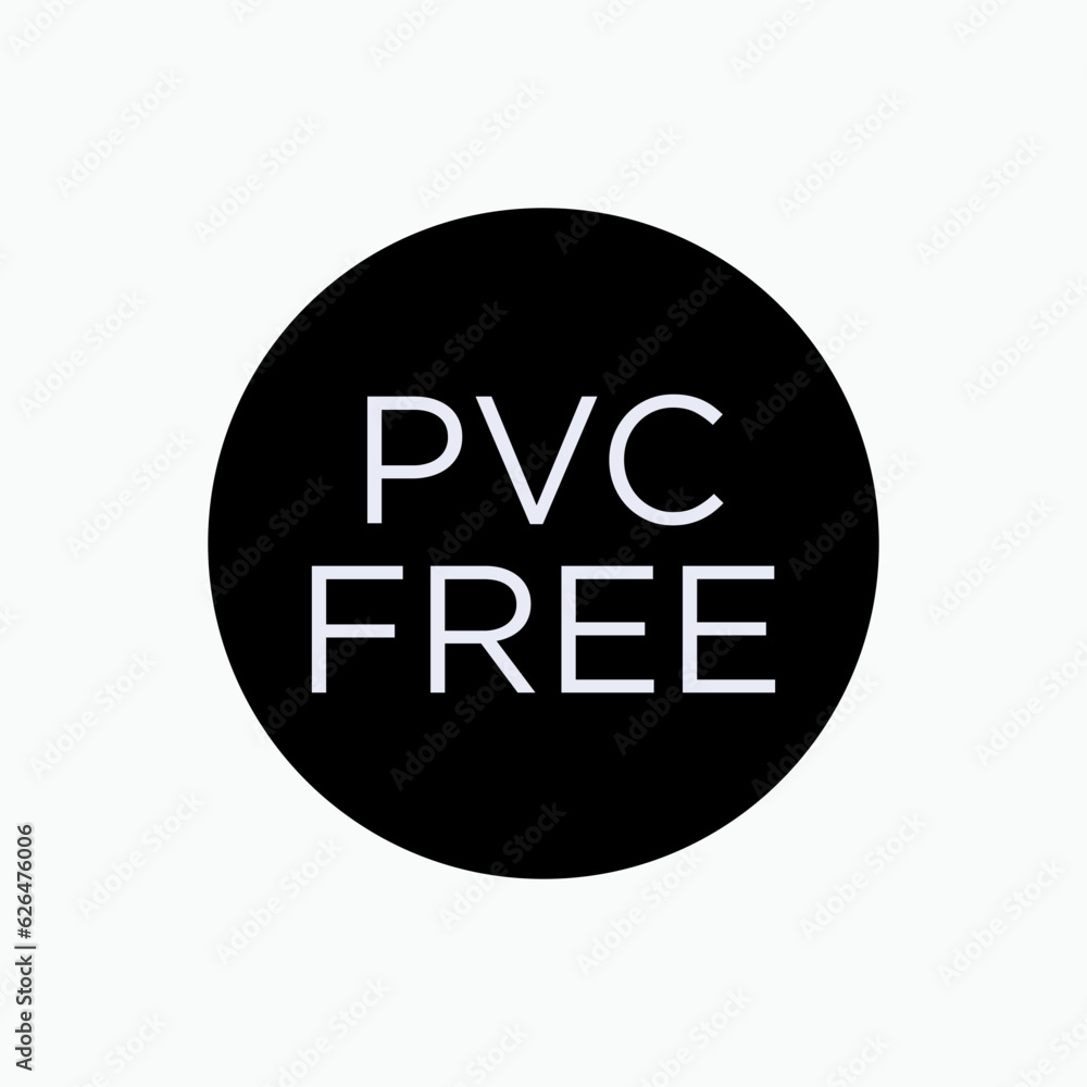 PVC Free Icon. Symbol Non PolyVinyl Chloride - Vector. PVC Free Icon. Symbol Non PolyVinyl Chloride - Vector.