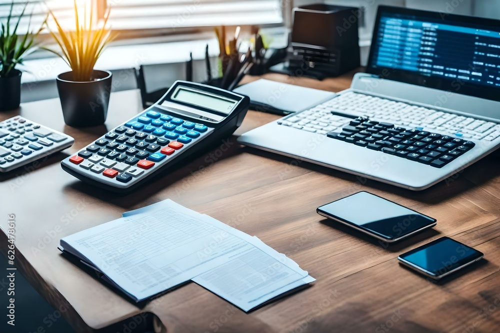Interior of Accountant office generated by AI tool Interior of Accountant office generated by AI tool