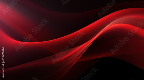 Red Abstract Glowing Gradient Layers, Generative AI.