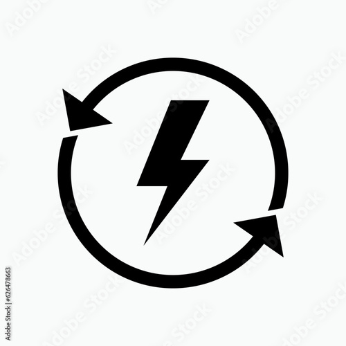 Renewable Energy Icon. Symbol of Sustainability Resources - Vector