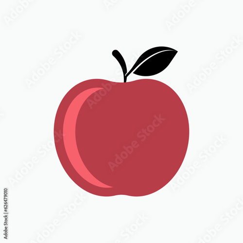 Red Apple Icon. Diet, Fresh Fruit Symbol.