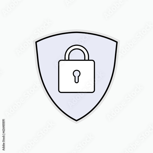 Security Icon. Padlock and Defense. Safe Symbol.