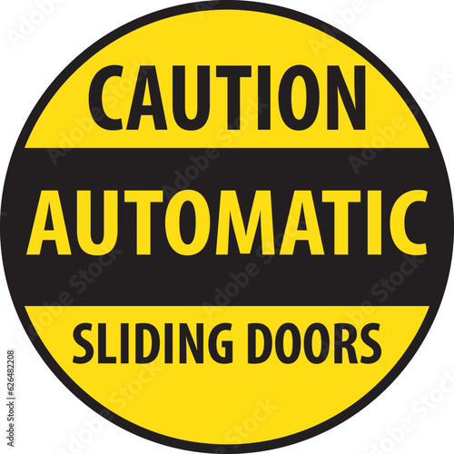 Automatic sliding doors sticker vector eps