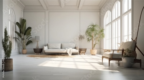 modern natural living area home interior deisgn background concept living room natural material finishing daylight cosy and clear design ideas home ai generate