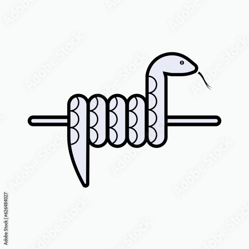 Snake Icon. Long Reptile Limbless.