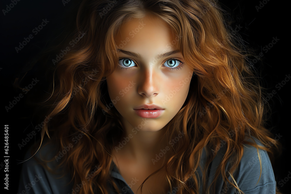 Loneliness girl, AI generated Loneliness girl, AI generated