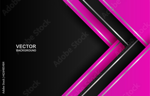 Abstract. black-pink gradient geometric overlap shape background. vector.