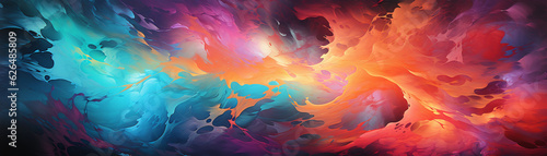 Colorful Whirlwind: Abstract Imagery with Waves and Fancy Elements, Perfect for Wallpaper, art, postcard