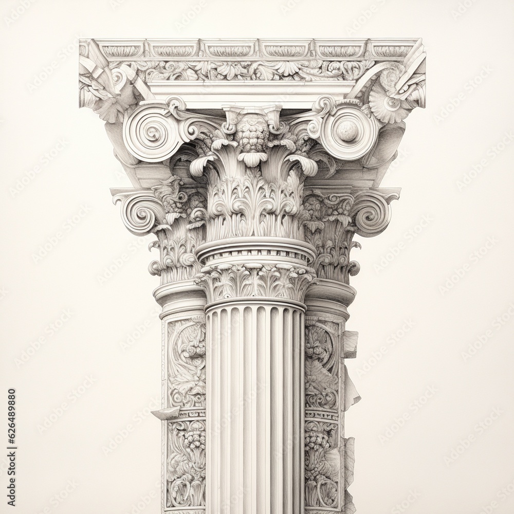 Obraz premium Ionic column. Law, architecture