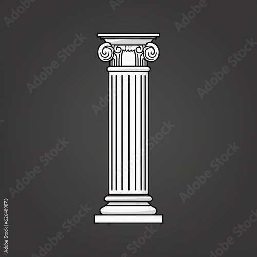 Ionic column. Law, architecture