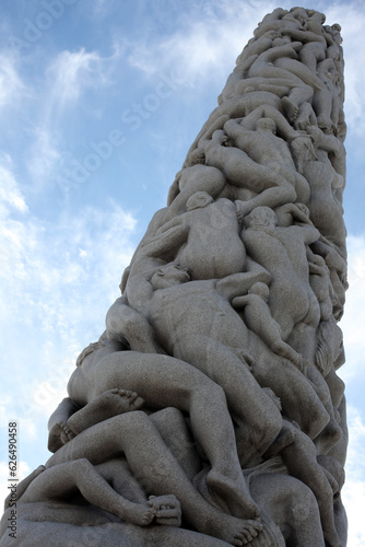 Canvas Print Statue from Gustav Wigeland - Gustav Wigeland park - Frognerparken - Oslo - Norw