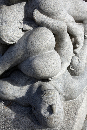 Canvas Print Statue from Gustav Wigeland - Gustav Wigeland park - Frognerparken - Oslo - Norw