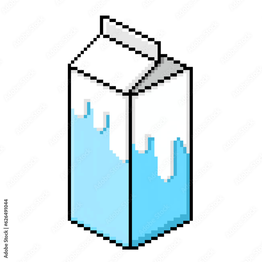 pixel milk carton pixel milk carton