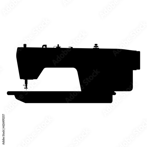 Sewing machine icon isolated on white background. Modern industrial machine for sewing icon. Mechanical device for stitching fabric and creating garments. Equipment of a dressmaker