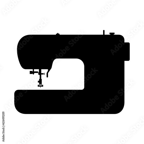 Sewing machine icon isolated on white background. Modern machine for sewing icon. Mechanical device for stitching fabric and creating garments. Equipment of a dressmaker. Vector illustration