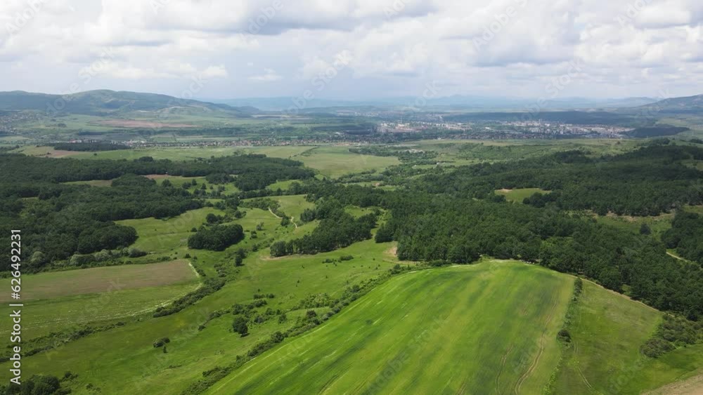 Amazing Aerial view of Vitosha Mountain near Village of Rudartsi, Pernik region, Bulgaria Amazing Aerial view of Vitosha Mountain near Village of Rudartsi, Pernik region, Bulgaria