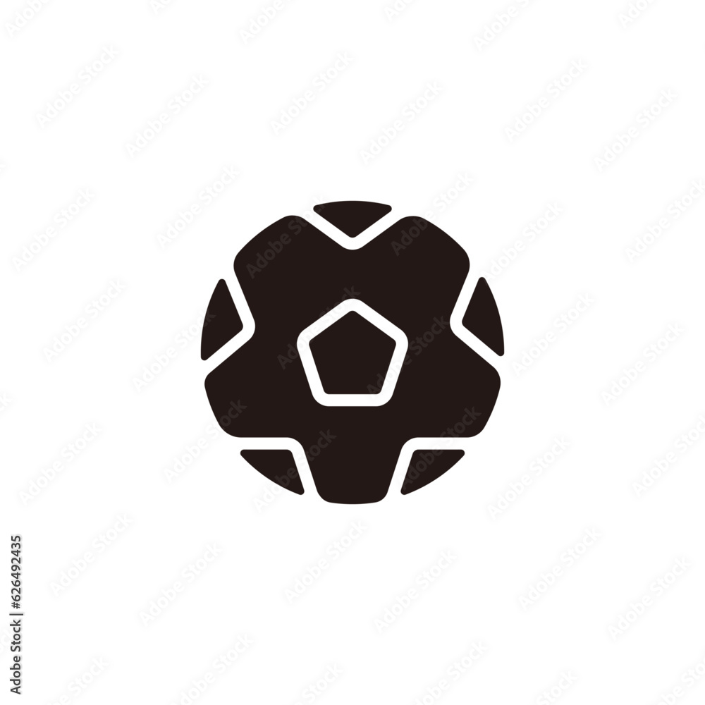 Obraz premium Soccer ball icon.Flat silhouette version.
