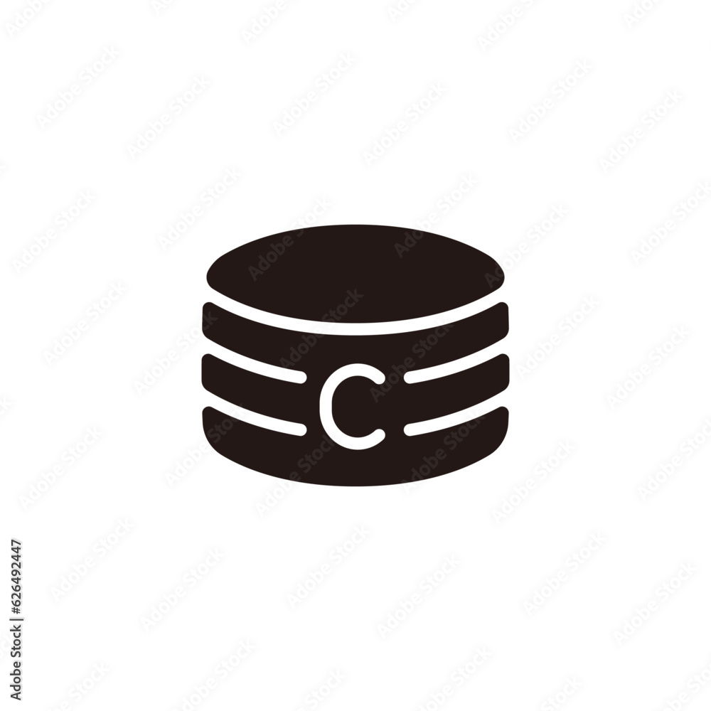 Captains armband icon.Flat silhouette version. Captains armband icon.Flat silhouette version.
