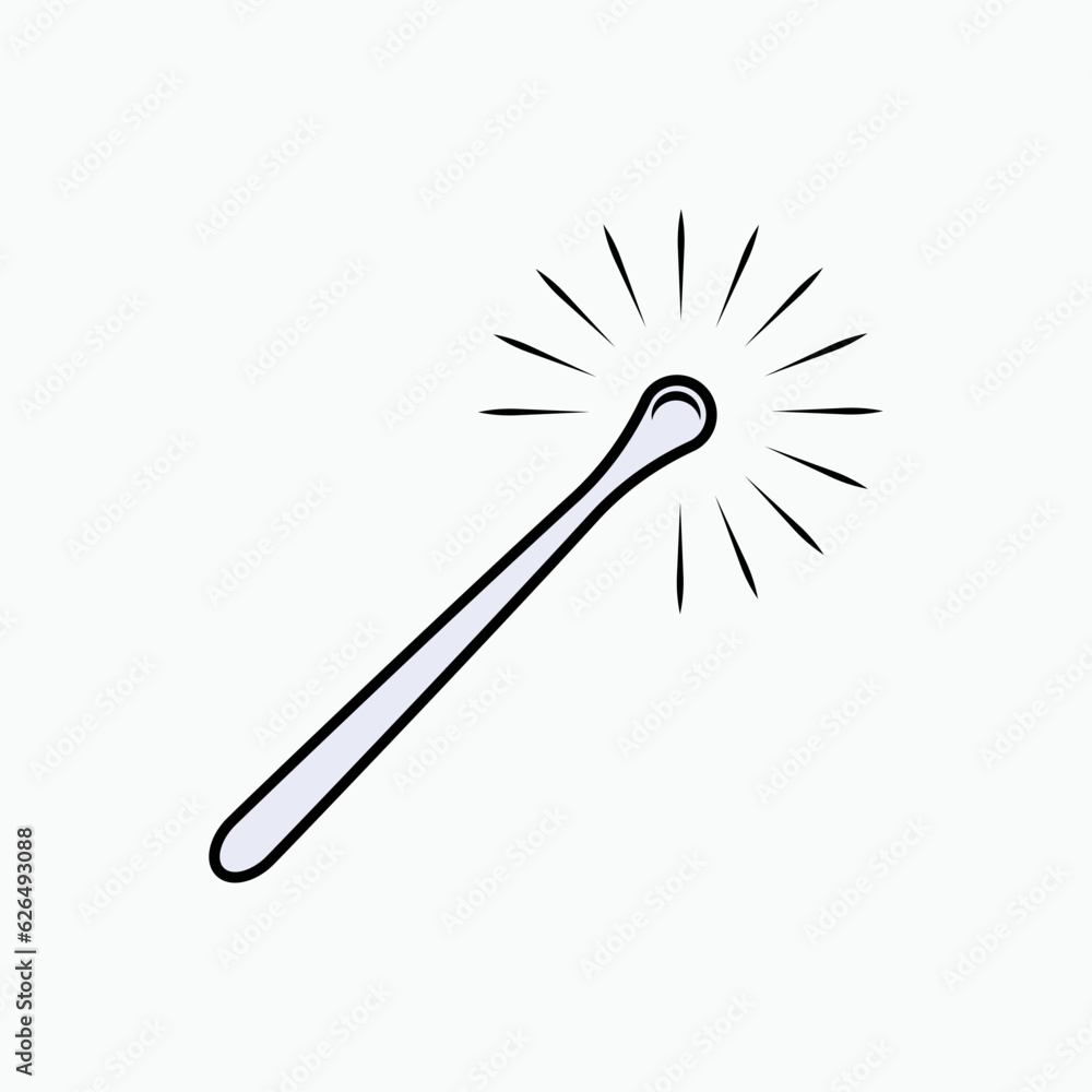 Wand Icon. Magic, Magician Symbol. Wand Icon. Magic, Magician Symbol.