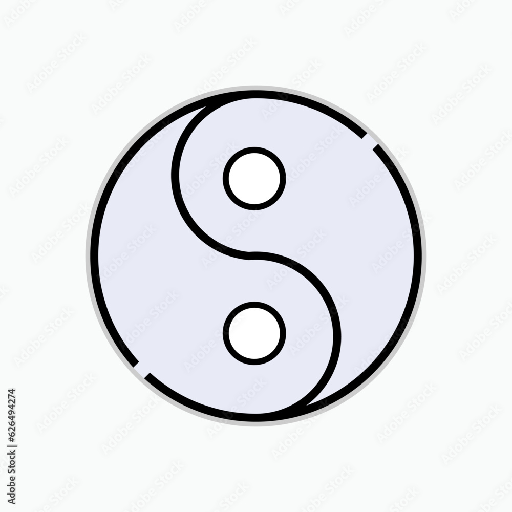 Yin Yang Icon. Harmony. Balance Symbol - Vector. Yin Yang Icon. Harmony. Balance Symbol - Vector.