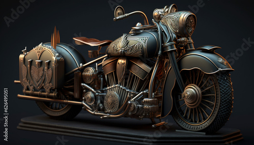 Royalist motorbike, expensive motorbike.Generative AI. © ALIF